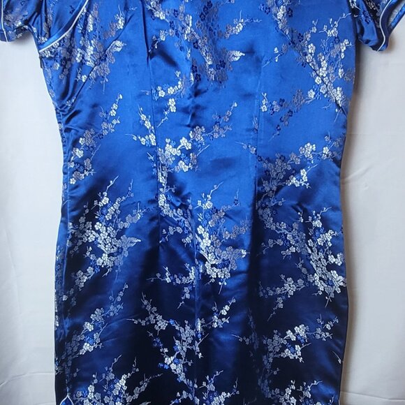 Traditional Blue Chinese Dress Size 36 Small - Picture 8 of 10